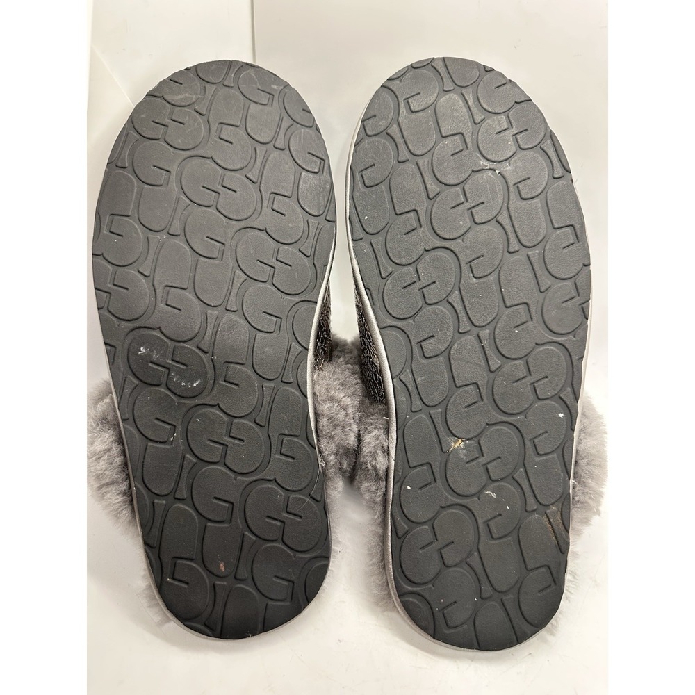 UGG Scuffette II Metallic Sparkle Gunmetal Gray Slippers Women's Size 8 - Picture 8 of 8